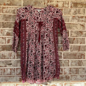 American Eagle Outfitters Floral Stripe Babydoll Blouse